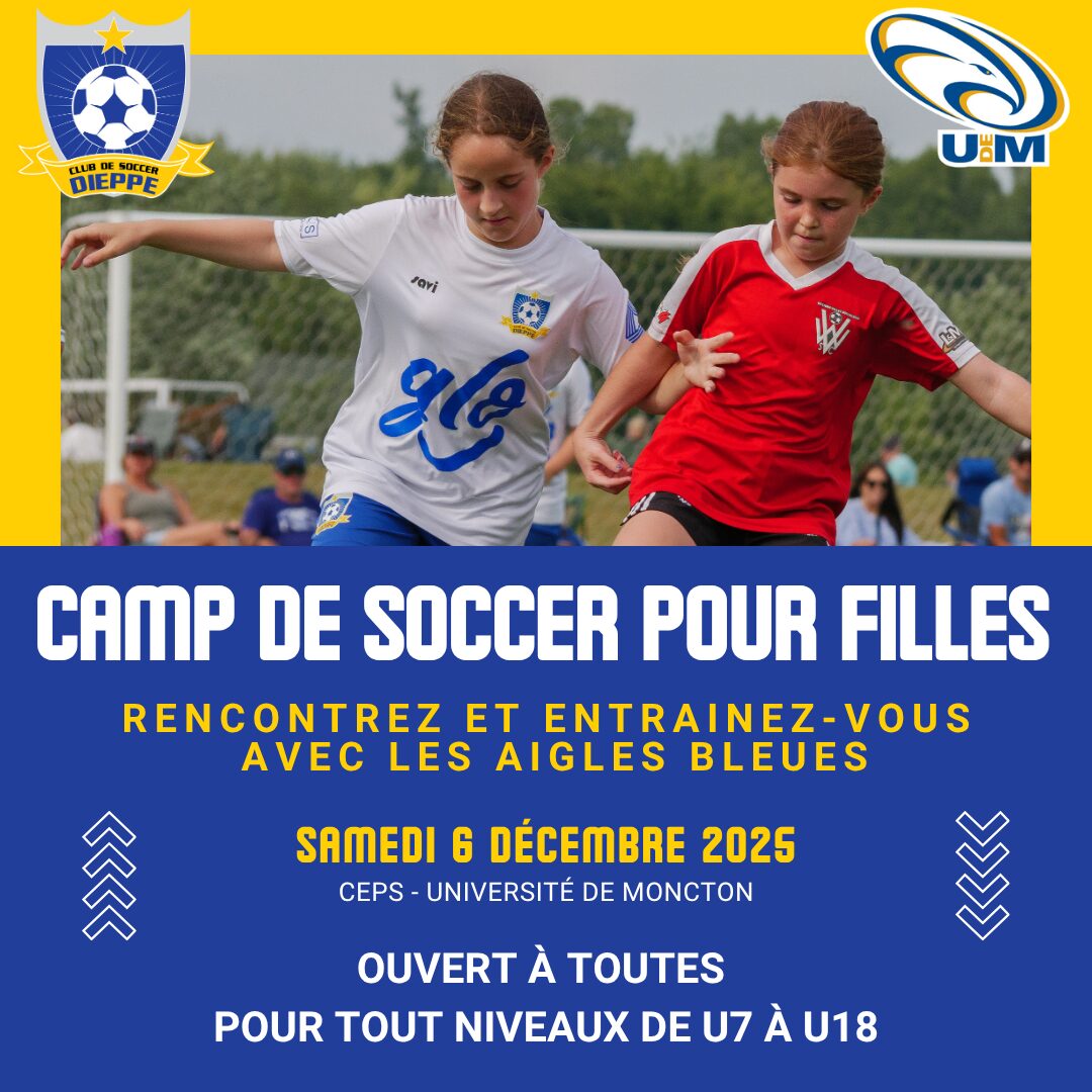Affiche camp de soccer pour les filles